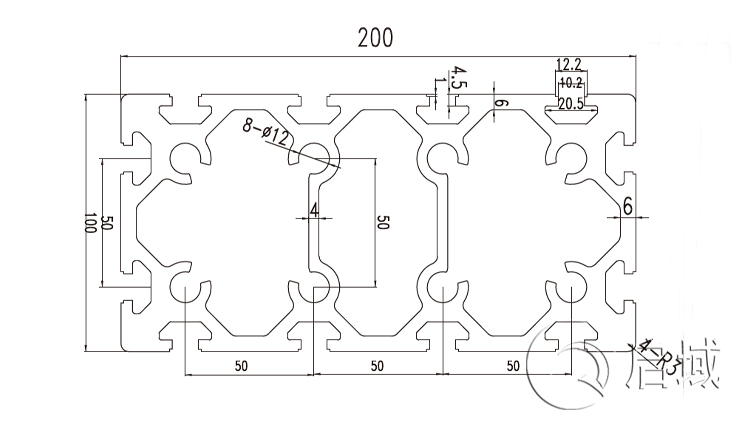 QY-10-100200铝型材图纸